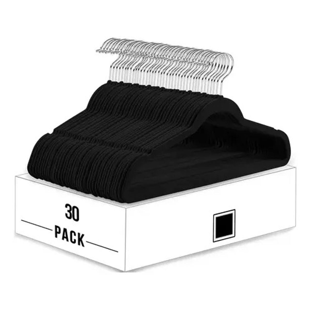 GENERICO - Colgadores De Ropa Set 30u Terciopelo Antideslizante