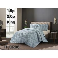 Cobertor de Verano KING Edredon Semiacolchado de Polialgodon Color Celeste