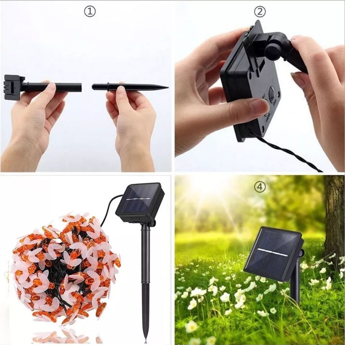 GENERICO - Guirnalda Solar Led 30 Abejas Cálida