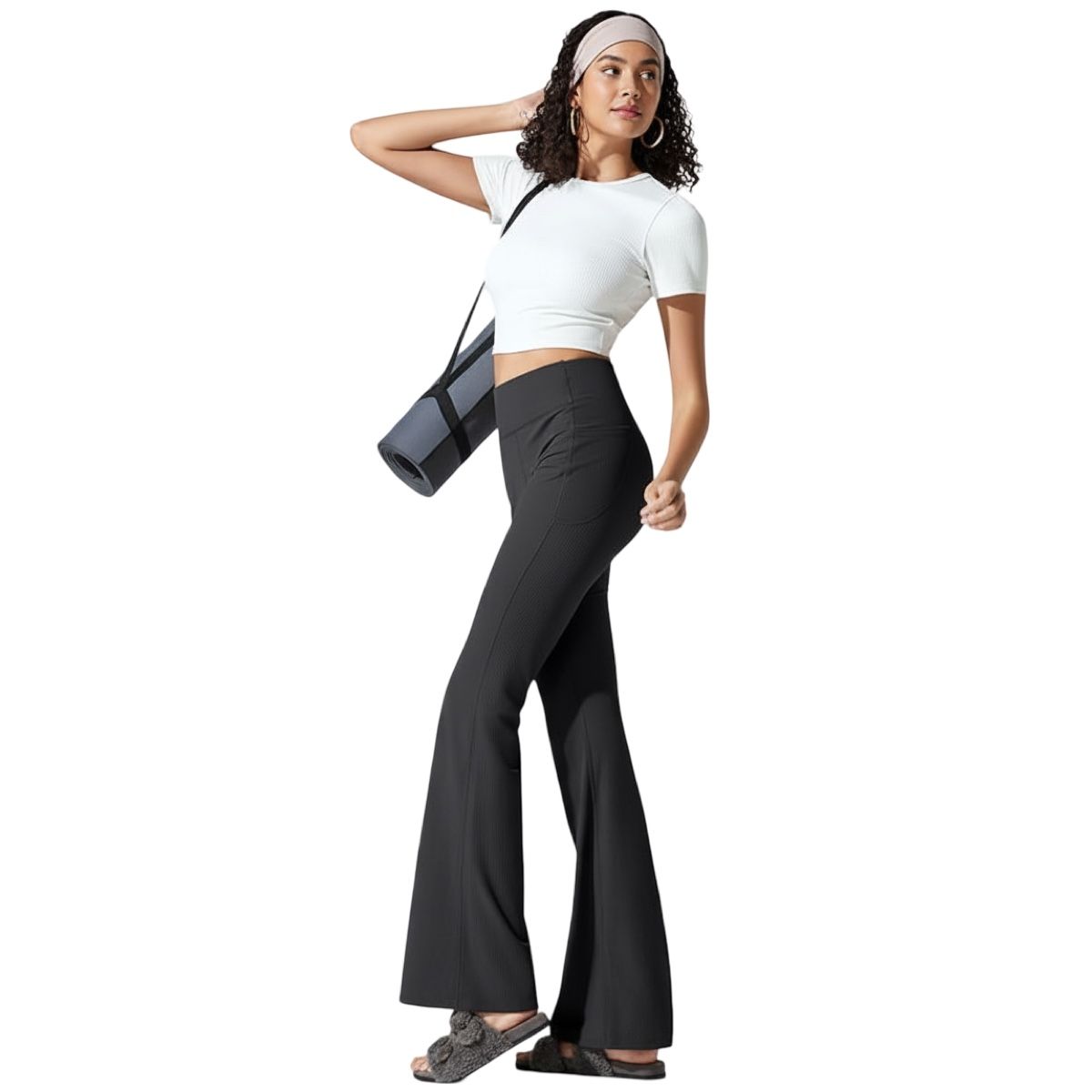 AAYO MODA - Pantalón Flare Mujer Canutón  Moda Pata de Elefante Chic y Elegante