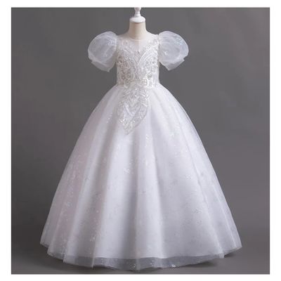 Imagen 2 del producto Vestido Bautizo Primera Comunión Paje Boda Mod Amara Blanco