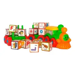 BIGBAMSPACE - Juguetes Didacticos Niños Tren De Bloques Numeros Y Colores