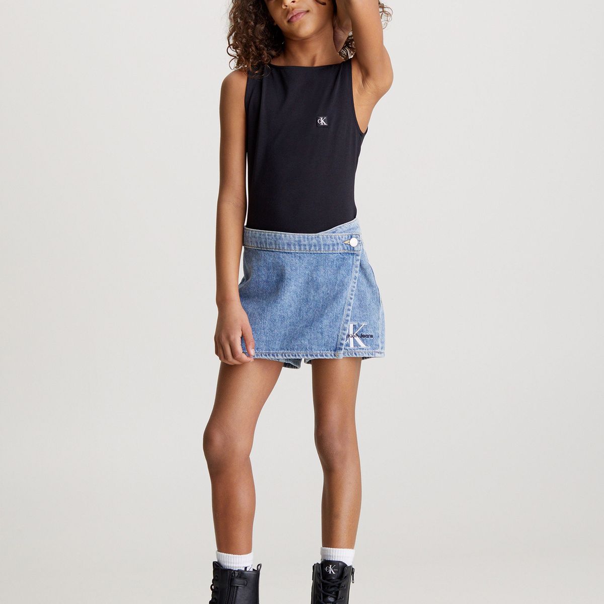 CALVIN KLEIN - Falda Pantalón Niña Denim Azul Calvin Klein