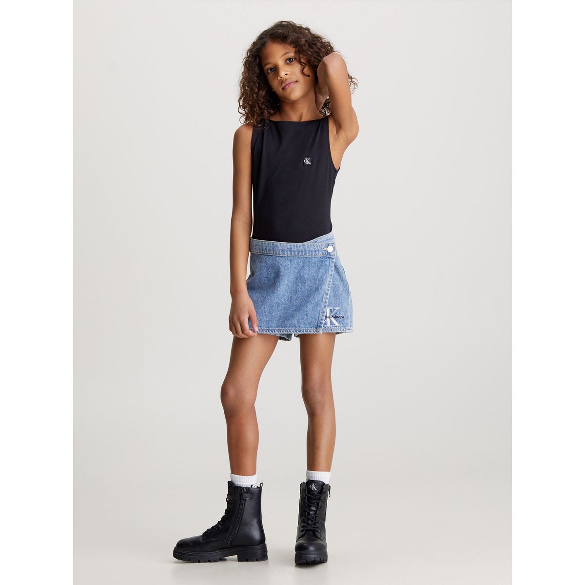 CALVIN KLEIN - Falda Pantalón Niña Denim Azul Calvin Klein