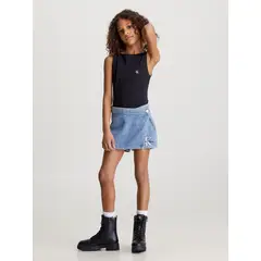 CALVIN KLEIN - Falda Pantalón Niña Denim Azul