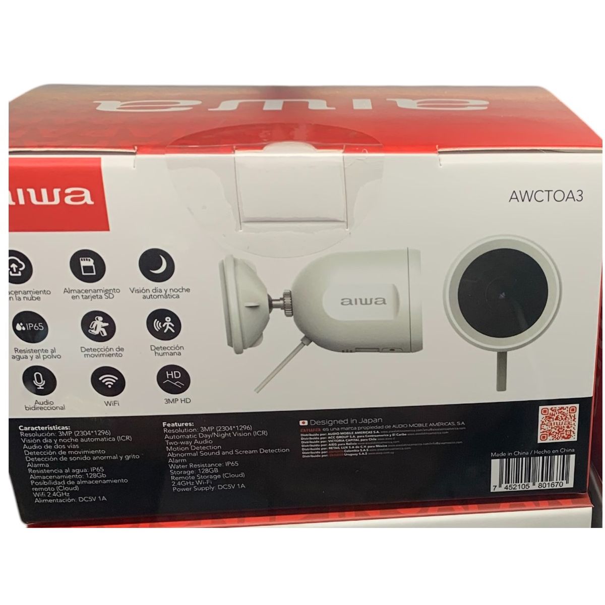 AIWA - Cámara De Seguirdad Aiwa Smart 3mp Interiorexterior Blanco