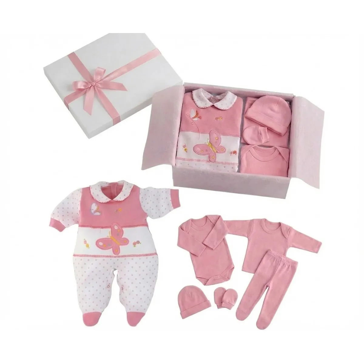 ENCANTO - Set Ajuar+ Enterito Bebé 100% Algodón Chile Listo para Regalar- Envío Gratis.