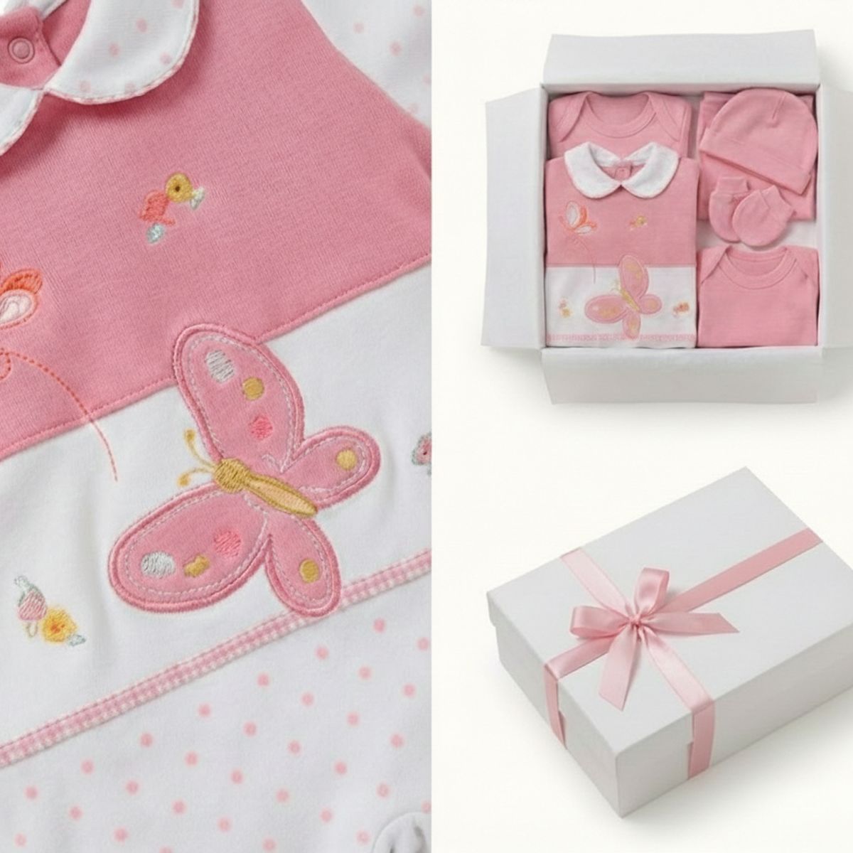 ENCANTO - Set Ajuar+ Enterito Bebé 100% Algodón Chile Listo para Regalar- Envío Gratis.