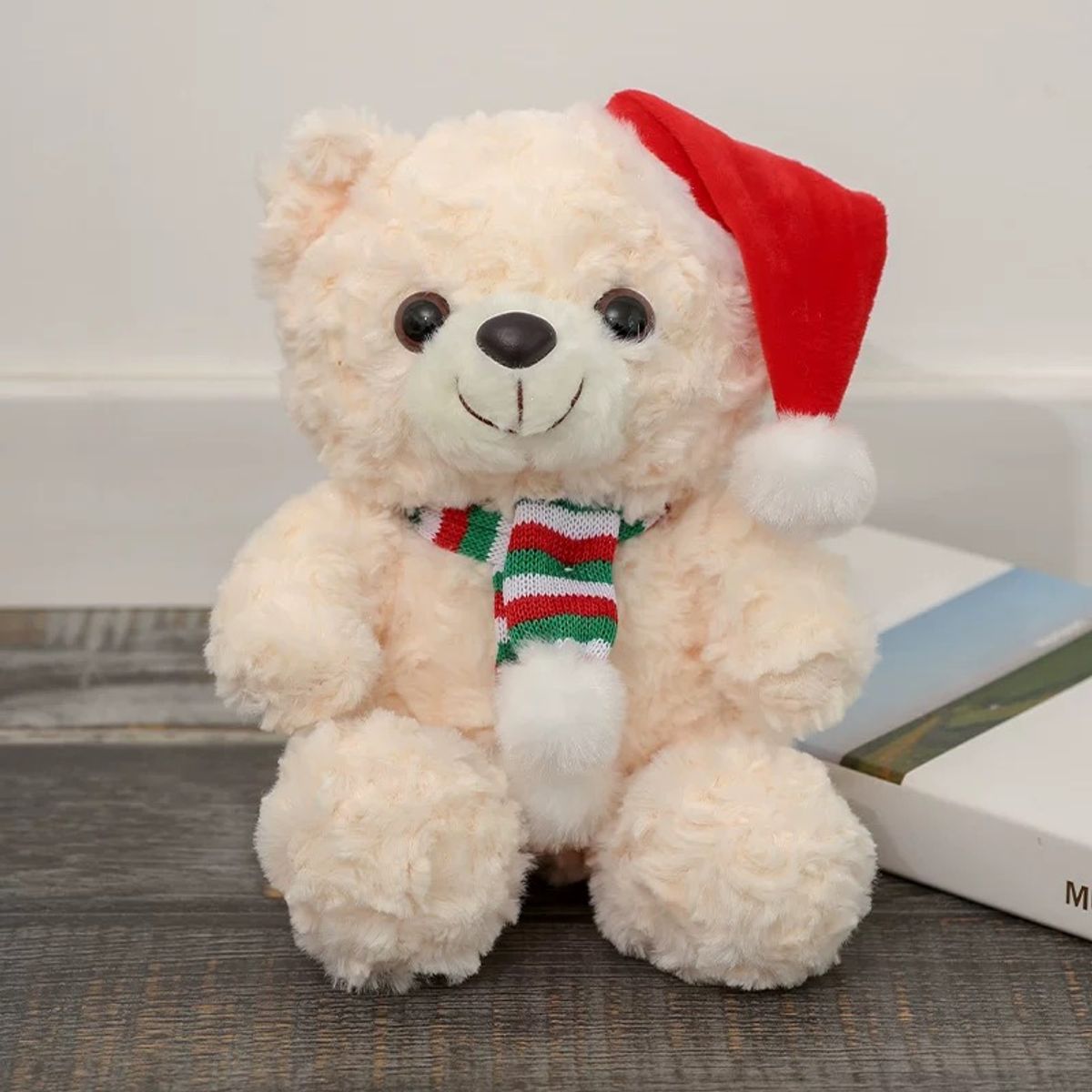 GENERICO - Peluche Oso 25cm Hermoso Kawaii Navidad