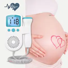 LINE - Monitor Fetal Doppler Latidos Fetales Corazón Bebé Blanco Azul