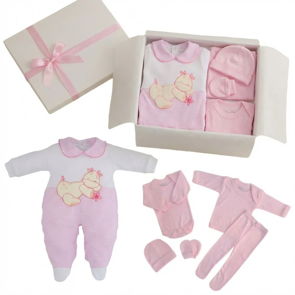 ENCANTO - Set Ajuar+ Enterito Bebé 100% Algodón Chile Listo para Regalar- Envío Gratis.