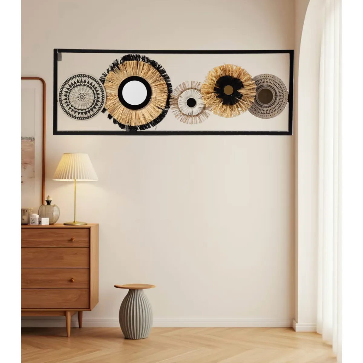 GENERICO - Cuadro Decorativo Adorno Pared Metálico 76x27cm
