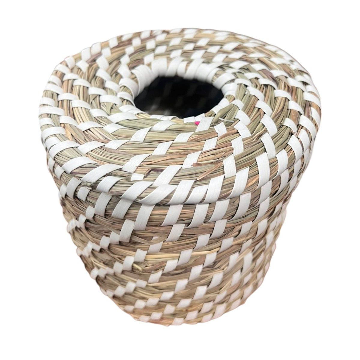 GENERICO - Servilletero Bambu Porta Pañuelo Madera Decorativo Tejido B