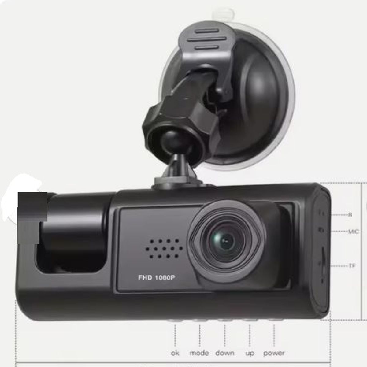 GENERICO - DVR para Automovil con Doble Cámara Sensor retrovisor