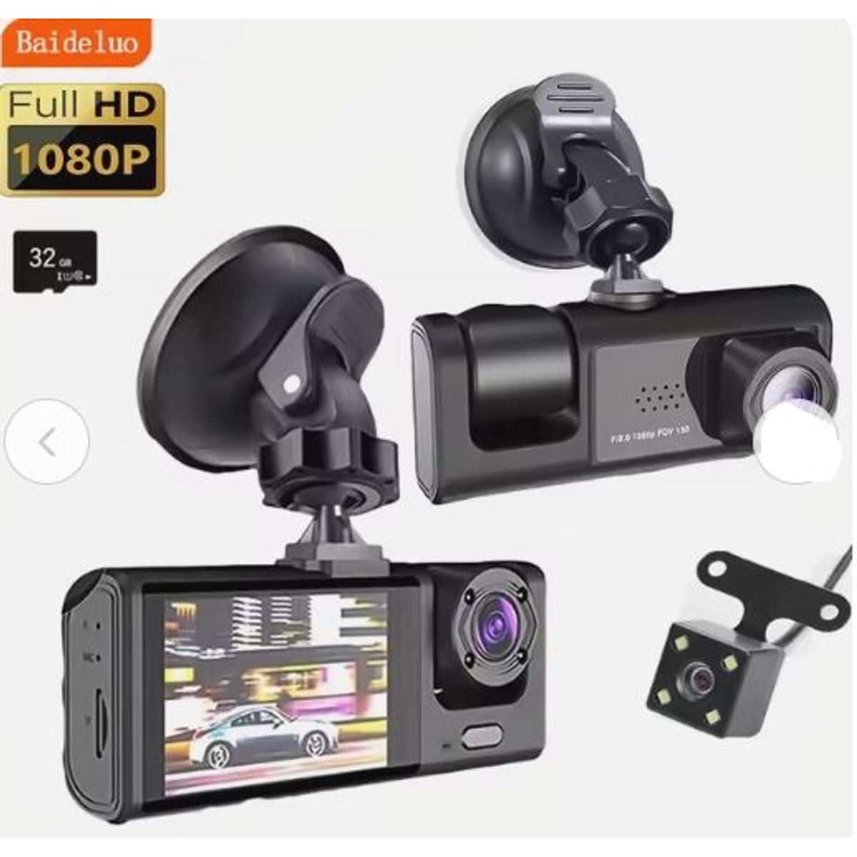 GENERICO - DVR para Coche con Doble Cámara Sensor retrovisor Top Ventas