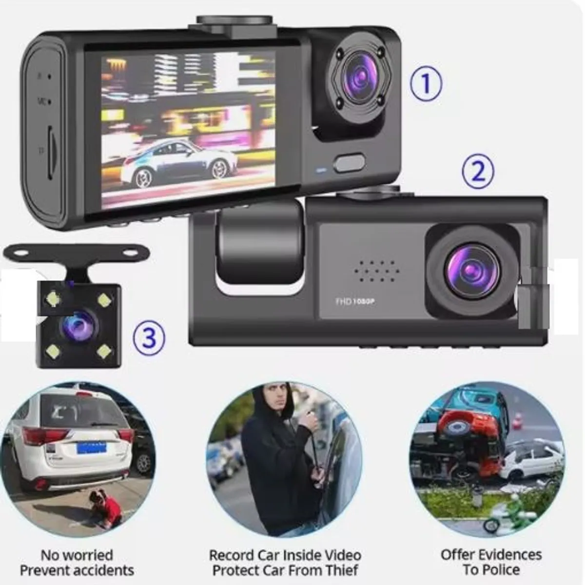 GEN - Cámara DVR Doble Camara G Sensor integrado Reversa Automatico