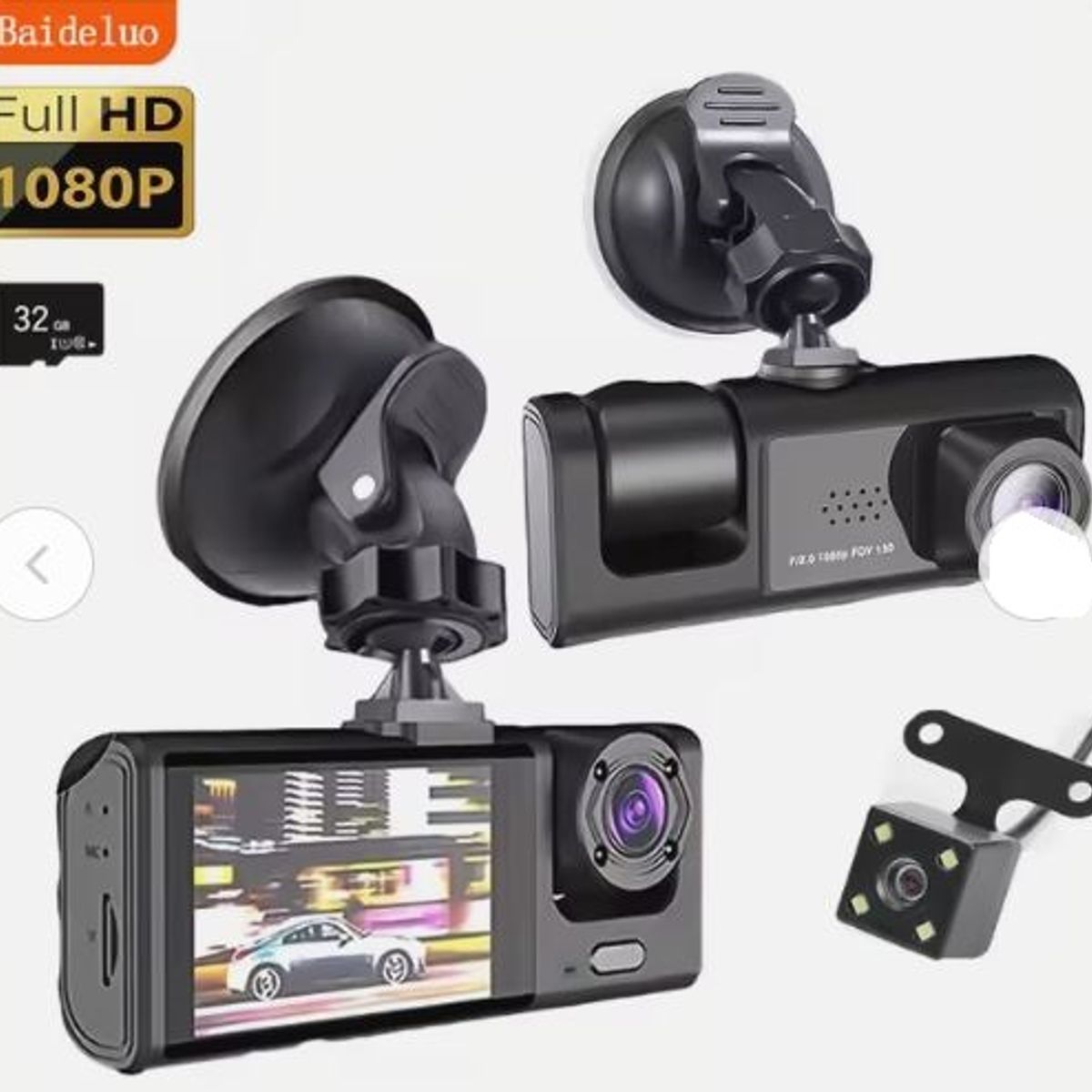 GENERICO - DVR para Vehiculo con Doble Cámara Sensor retrovisor