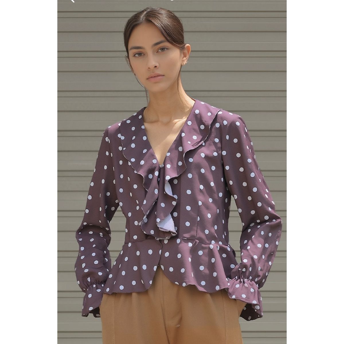 ME QUIERE MUCHO POQUITO NADA - BLUSA JULIA LUN TAUPE