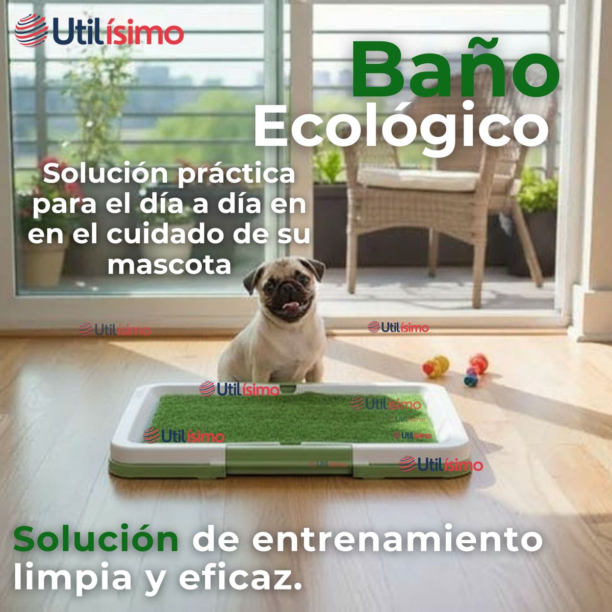 LINE - Baño Ecológico Reutilizable Perros Adiestramiento Mascotas