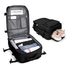 MOMO - Mochila De Viaje Avión Aprobado Gran Capacidad Diseño De La Tela Lisa