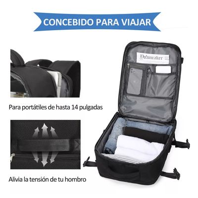 Imagen 2 del producto Mochila De Viaje Avión Aprobado Gran Capacidad Diseño De La Tela Lisa