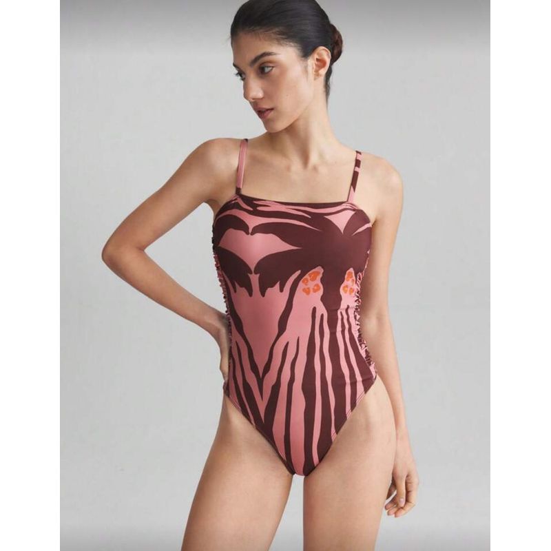 SOL AMADO - Traje de Baño Mujer Una Pieza Estampado