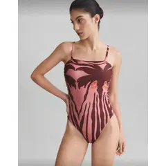 SOL AMADO - Traje de Baño Mujer Una Pieza Estampado