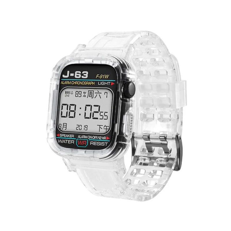 GO FOR IT - Correa Apple Watch 4244mm Silicona Transparente