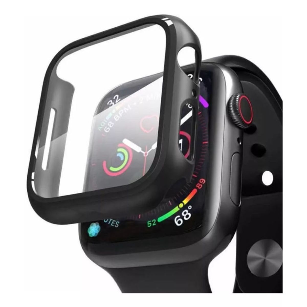 GO FOR IT - Protector Pantalla Vidrio Para Applewatch 40mm Negro