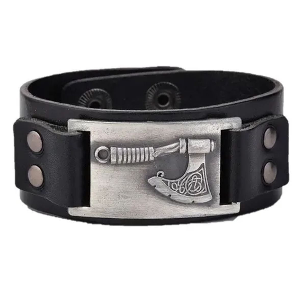 GENERICO - Pulsera Cuero Hombre Vikingo Hacha Moda Masculina Mujer Moda