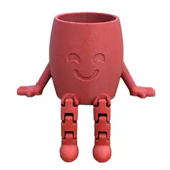 GENERICO - Macetero Decorativo - Figura Feliz Rojo