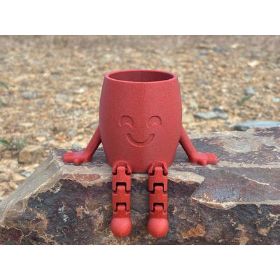 Imagen 2 del producto Macetero Decorativo - Figura Feliz Rojo