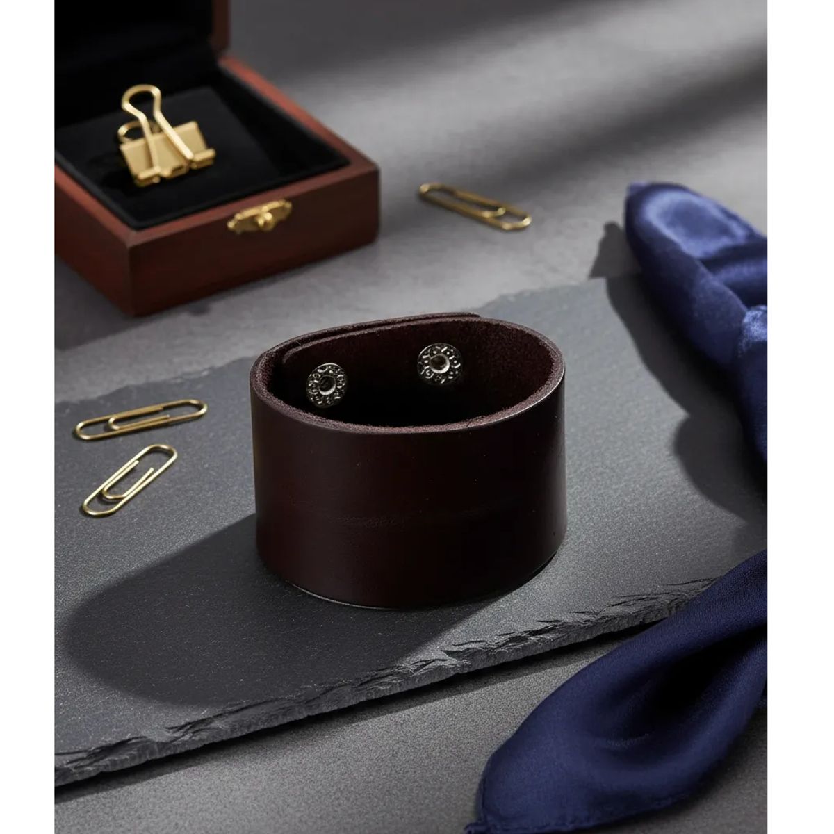 GENERICO - Pulsera De Cuero Hombre Y Mujer Unisex Elegante Ajustable