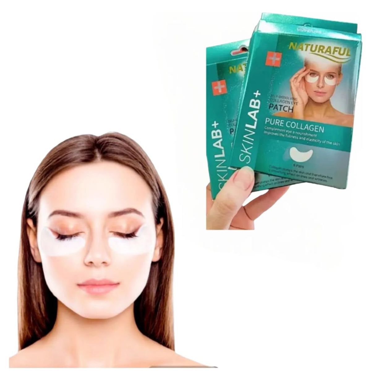 GENERICO - Parches Nanosolubles De Colageno  Contorno Ojos 6 Pares