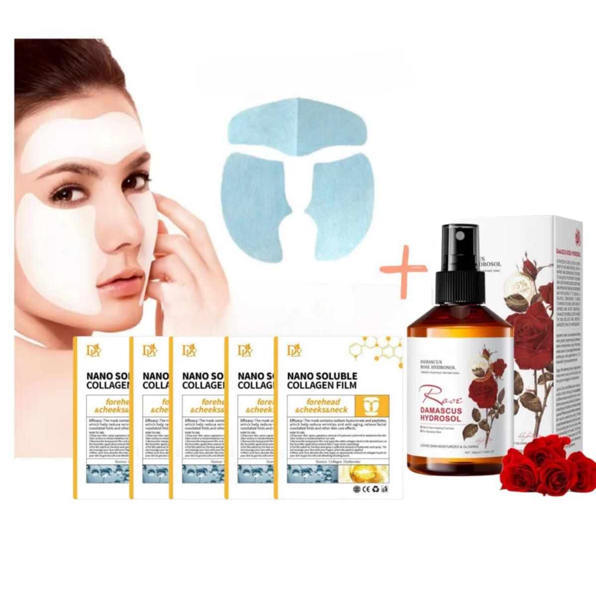 GENERICO - Parches Nanosolubles De Colageno + Spray Antiedad  Pack