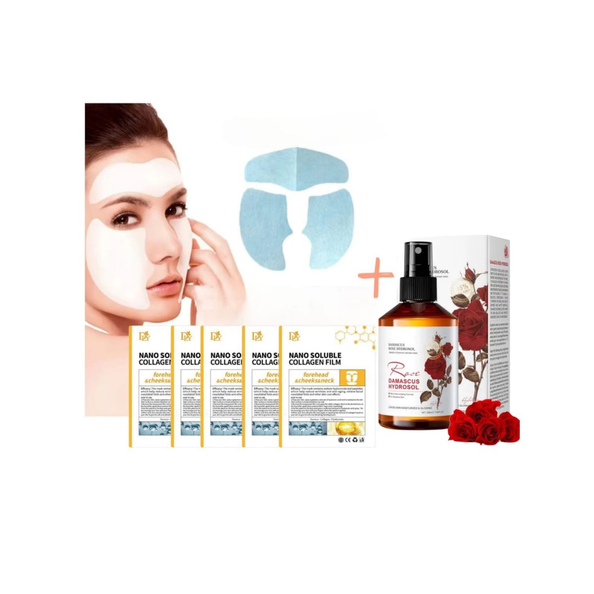 GENERICO - Parches Nanosolubles De Colageno + Spray Antiedad  Pack