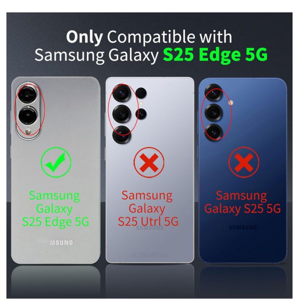 GENERICO - Carcasas Transparente Reforzado Para Samsung S25 EDGE + Vidrio