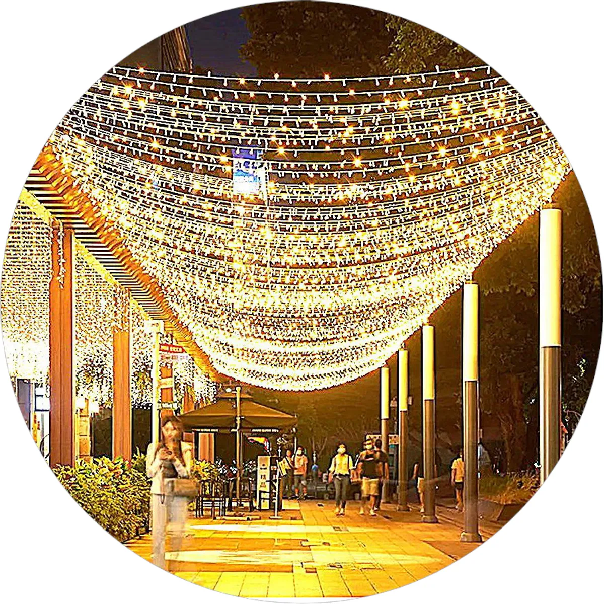 GENERICO - Luces Led Calido 100 Metros Decoracion Navidad Rollo 100 Mts