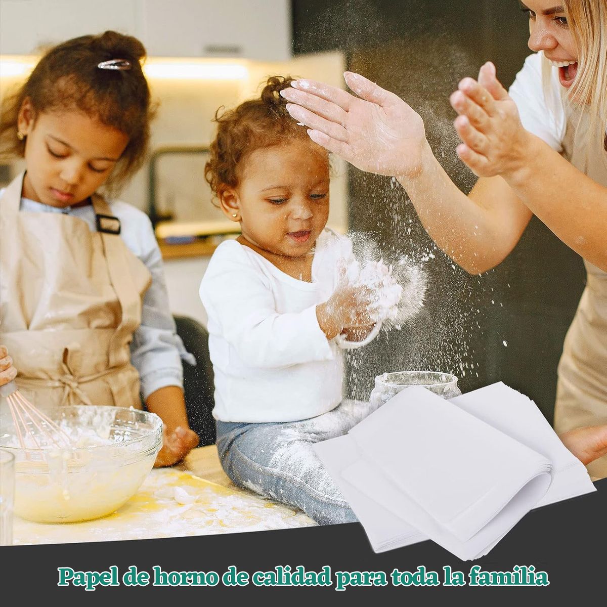 GENERICO - 100 Hojas 25x35 Cm Papel Pergamino Para Hornear-Blanco