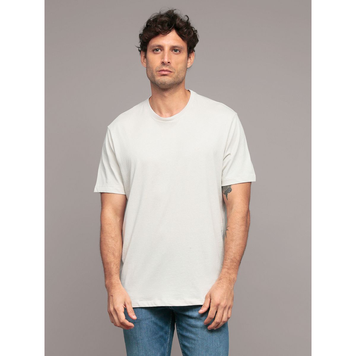 CALVIN KLEIN - Polera Básica Jacquard