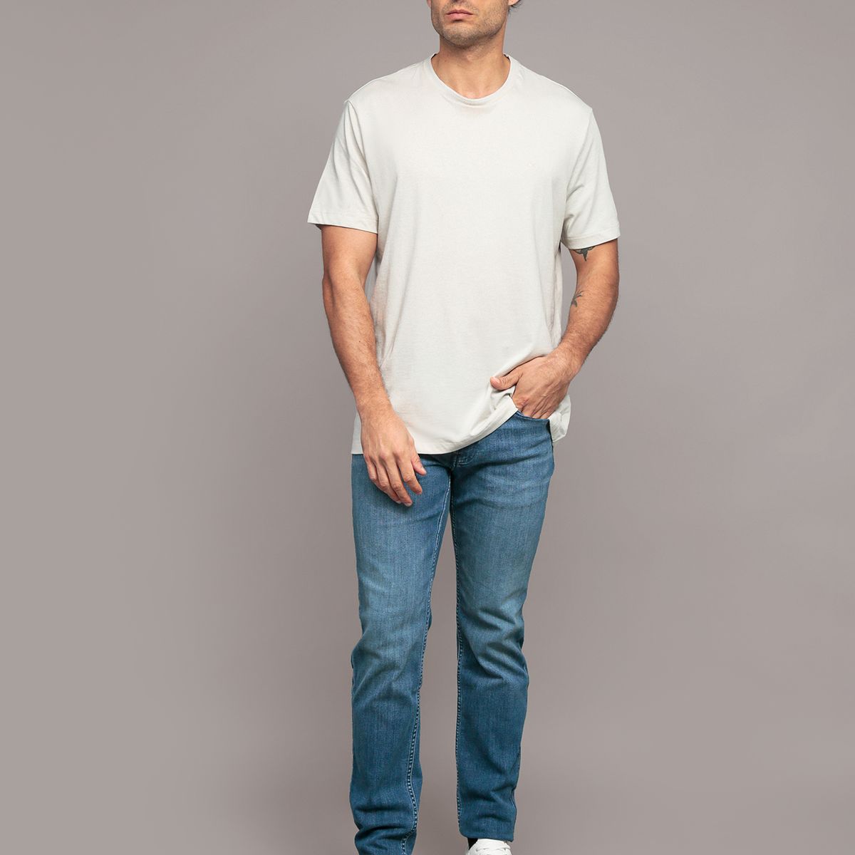 CALVIN KLEIN - Polera Básica Jacquard