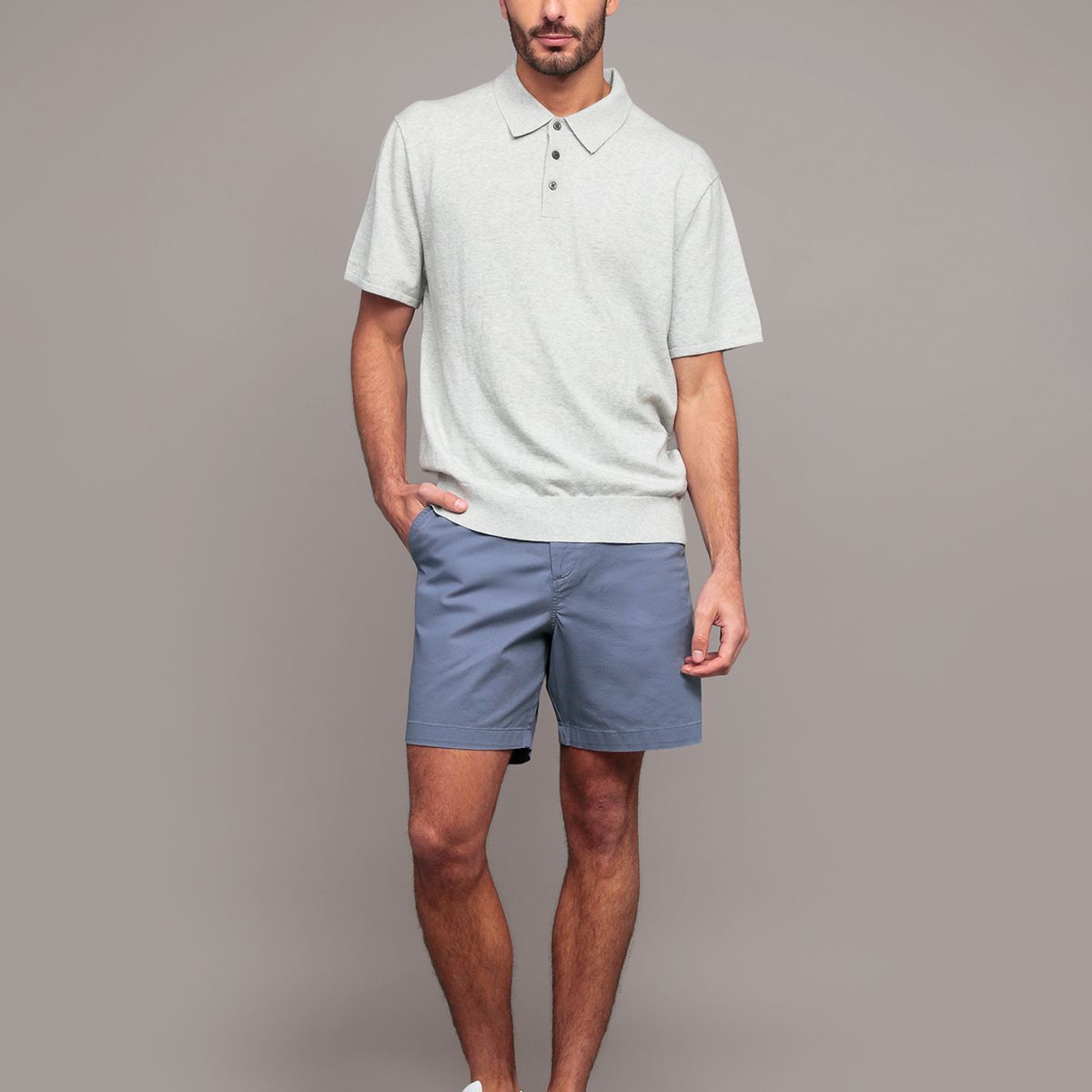 CALVIN KLEIN - Sweater polo hallmark Gris Calvin Klein