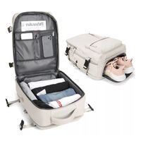 Mochila De Viaje Avión Aprobado Gran Capacidad Diseño De La Tela Lisa