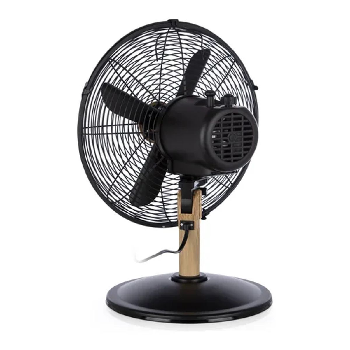 KENDAL - Ventilador De Mesa 12 Pulgadas Metal y Madera