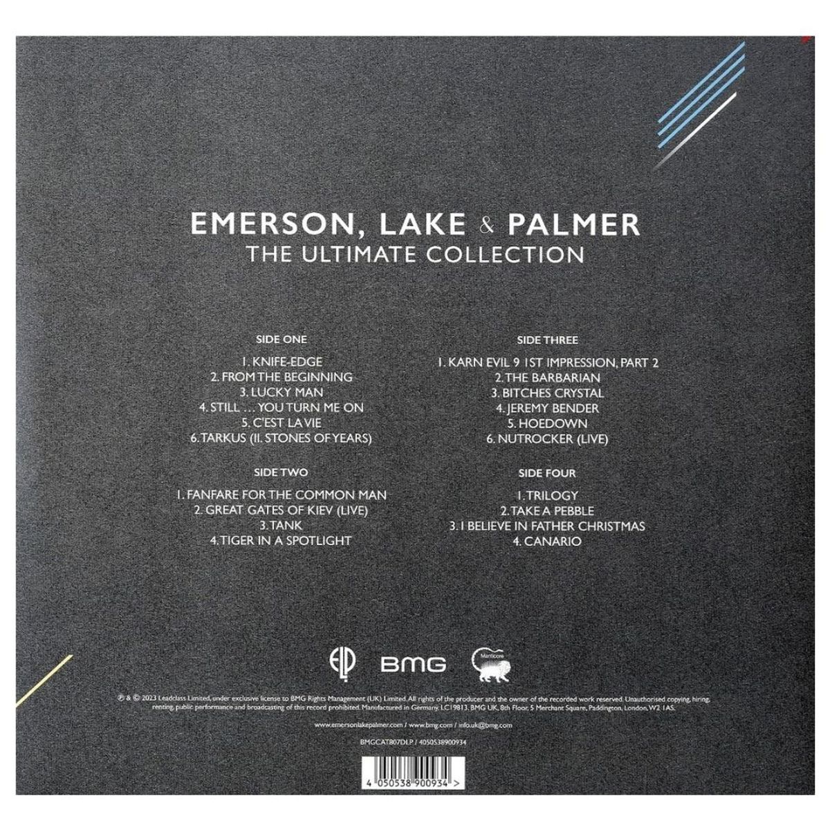 GENERICO - EMERSON, LAKE & PALMER - THE ULTIMATE COLLECTION (CLEAR VINYL) (2LP) / VINILO