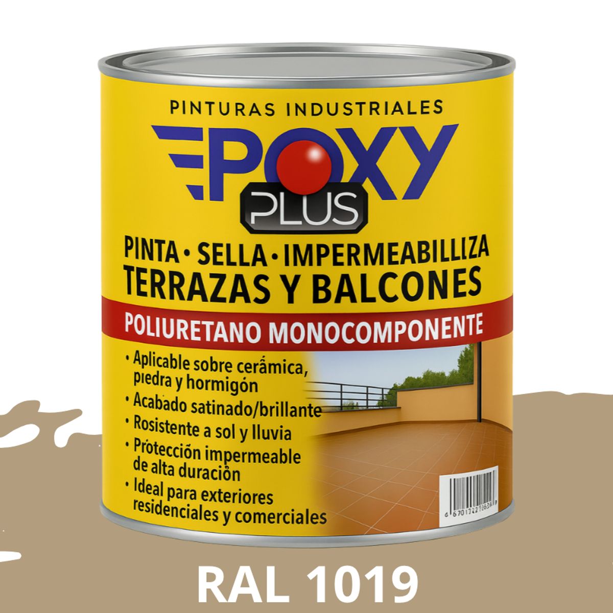 EPOXY - TERRAZAS Y BALCONES- Pinta Sella e Impermeabiliza - 500CC RAL 1019