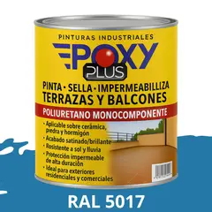 EPOXY - TERRAZAS Y BALCONES- Pinta Sella e Impermeabiliza - 500CC RAL 5017