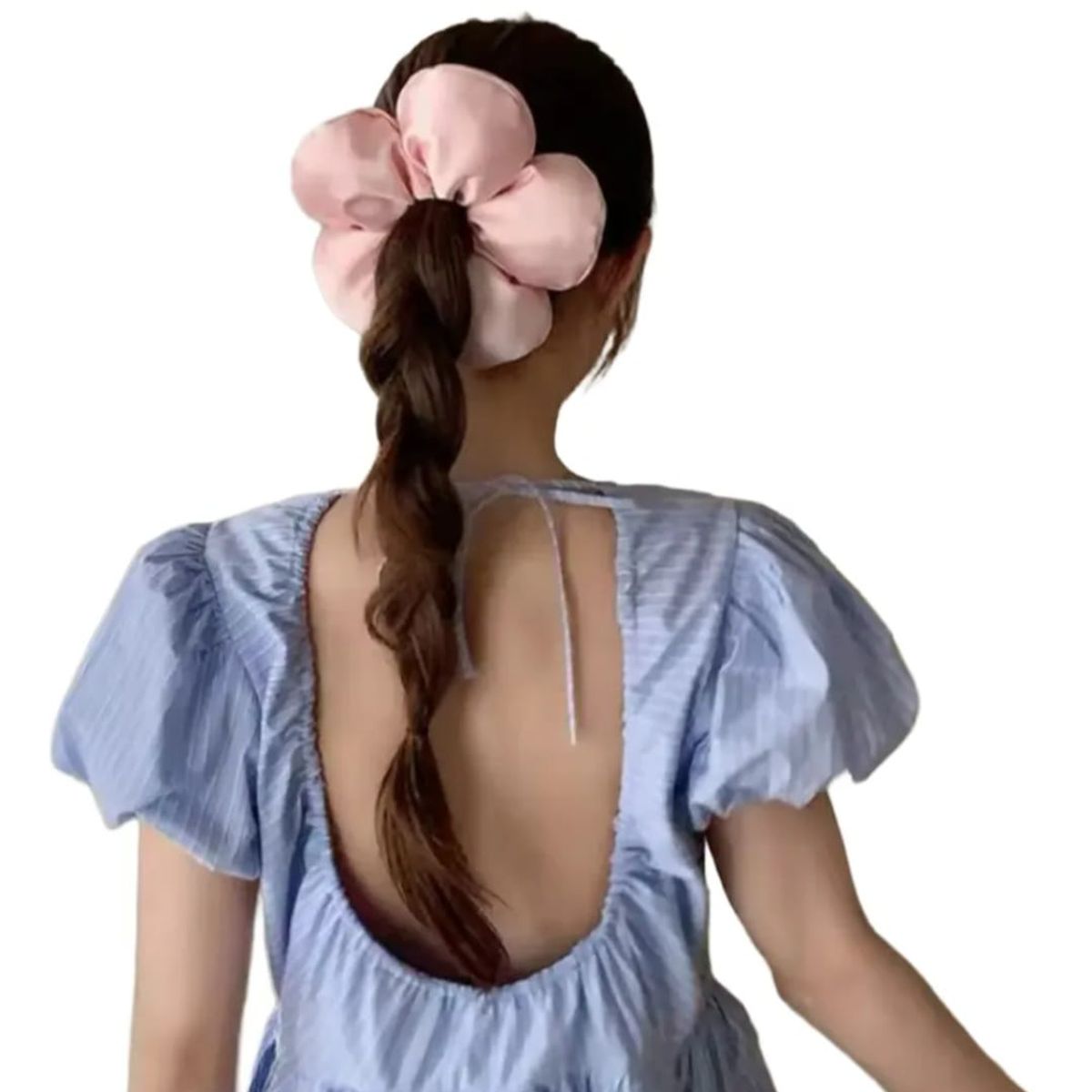 GENERICO - Scrunchie Colet Flor Tamaño Xl Color Rosado