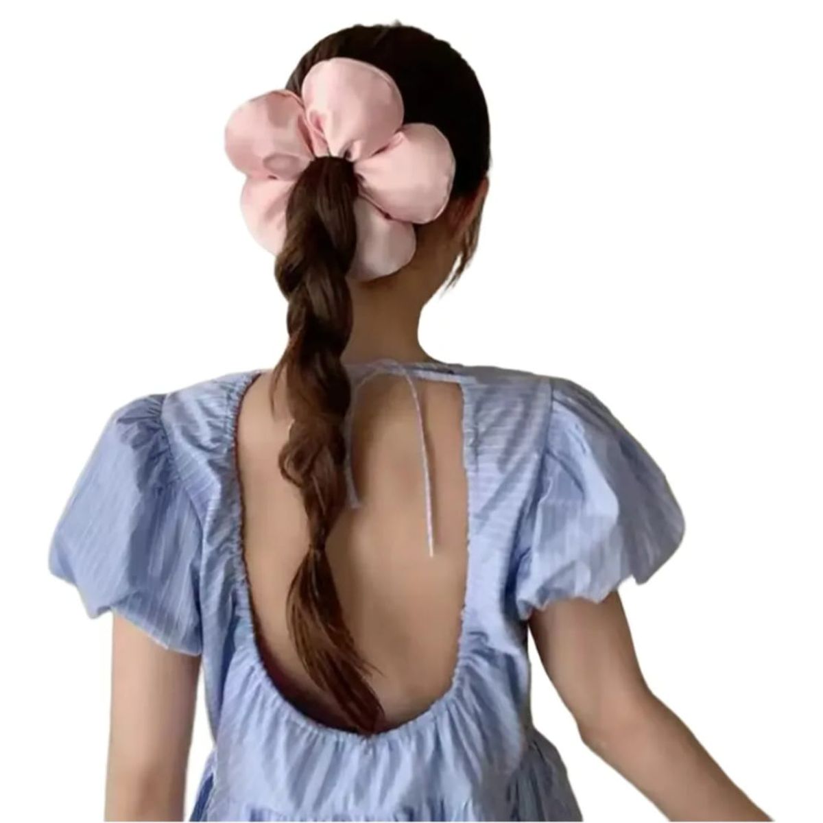 GENERICO - Scrunchie Colet Flor Tamaño Xl Color Rosado