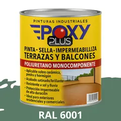 EPOXY - TERRAZAS Y BALCONES- Pinta Sella e Impermeabiliza - 500CC RAL 6001